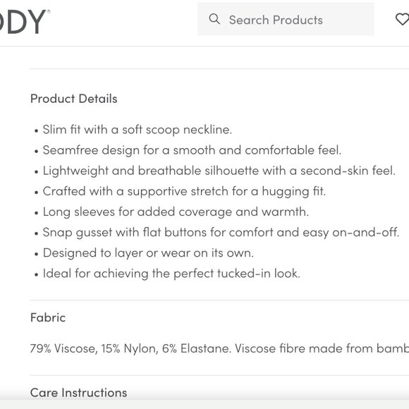 BOODY Long Sleeve Bodysuit (Size Large) - Picture 6 of 6